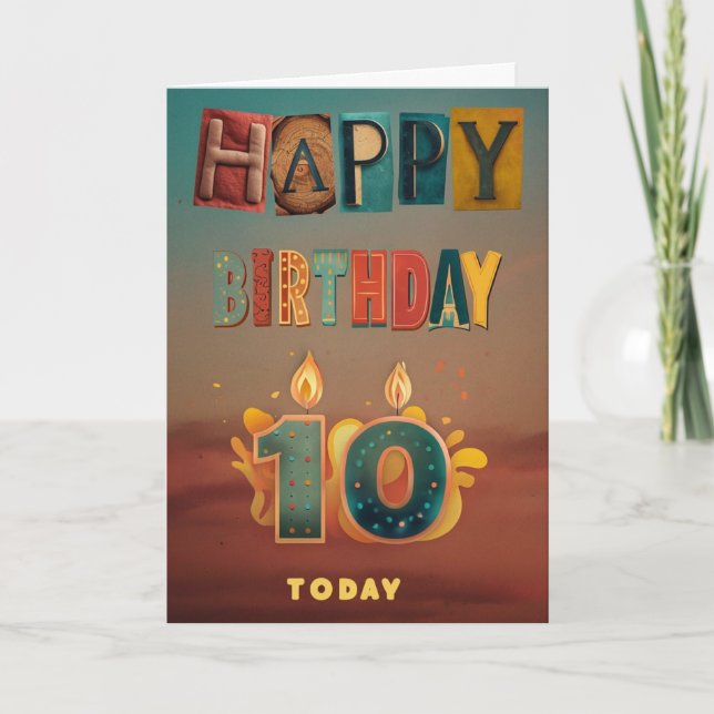 Happy 10th Birthday Card (Front)