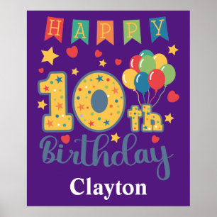 Happy 10th Birthday Poster