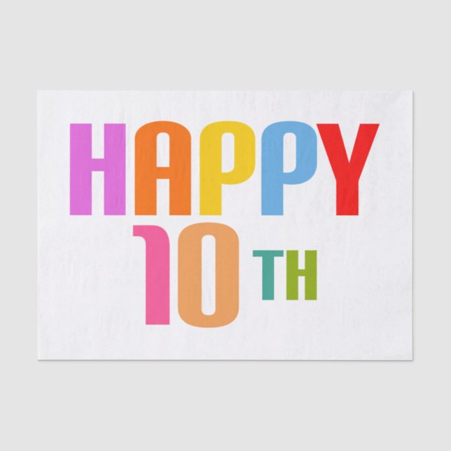 Happy 10th tissue paper (Front)