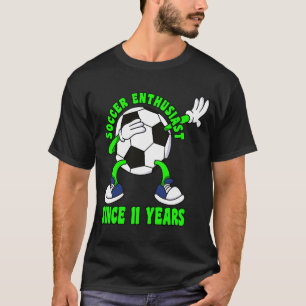 Happy 11 Birthday 11 Year Old Dabbing Soccer 11th  T-Shirt