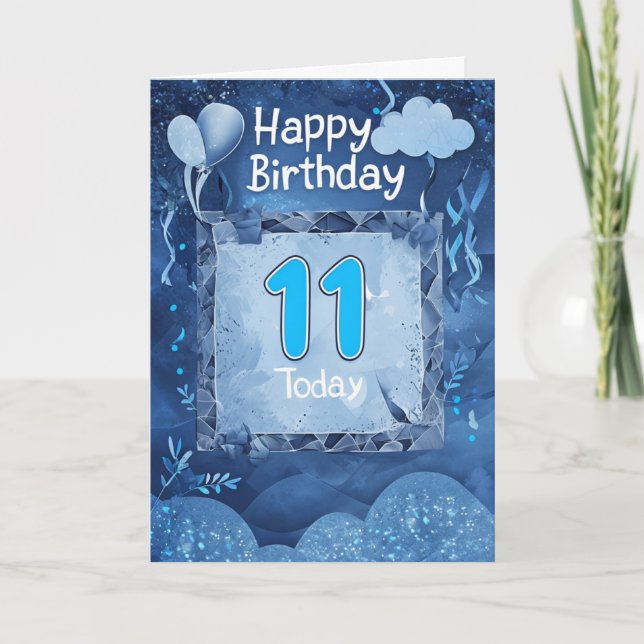 Happy 11th Birthday Card (Front)
