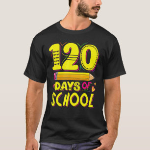 Happy 120th Day Of School 100 Days Os School Penci T-Shirt