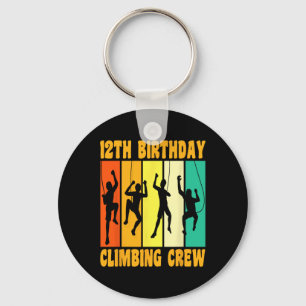 Happy 12 Birthday 12 Year Old Climber Climbing 12t Key Ring