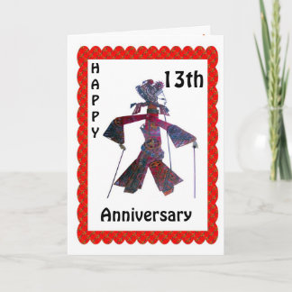 Happy 13th Anniversary Card