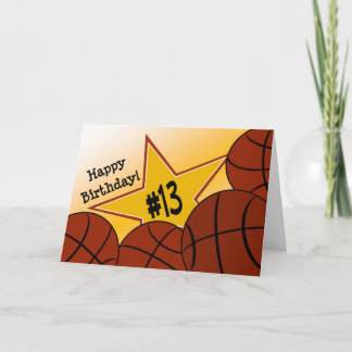Happy 13th Birthday, Basketball Star! Card