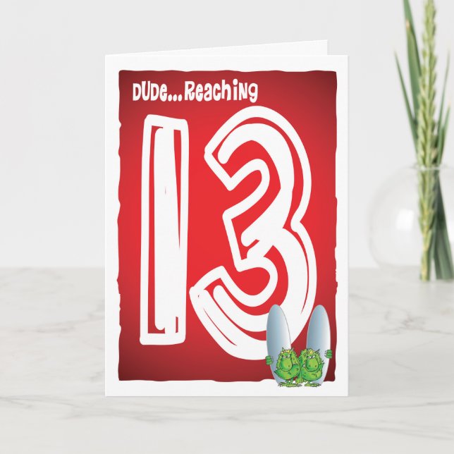 Happy 13th birthday card (Front)