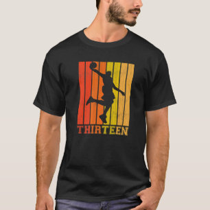 Happy 13Th Birthday Decorations For Boys Basketbal T-Shirt