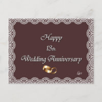Happy 13th. Wedding Anniversary Lace
