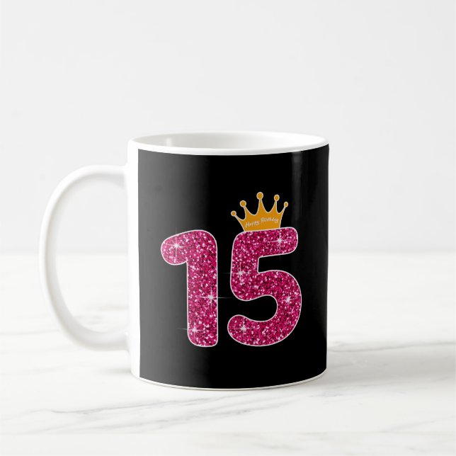 Happy 15 Years Of Being Awesome 15Th Coffee Mug (Left)