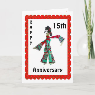 Happy 15th Anniversary Card