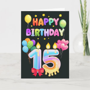 Happy 15th Birthday Card