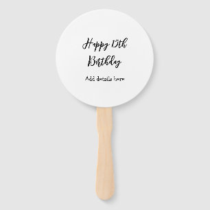 Happy 15th birthday name quinceanera details simpl hand fan