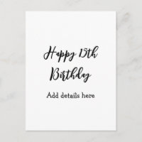 Happy 15th birthday name quinceanera details simpl