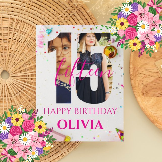 happy 15th Birthday Personalized card (Creator Uploaded)