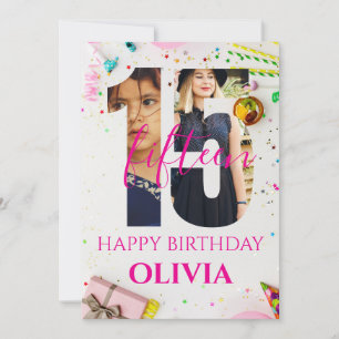 happy 15th Birthday Personalized card