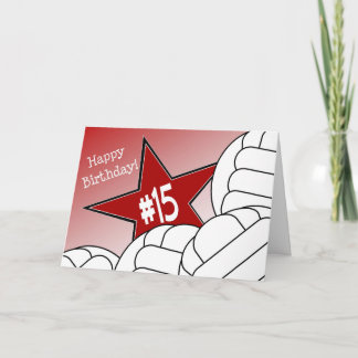 Happy 15th Birthday, Volleyball Star! Card