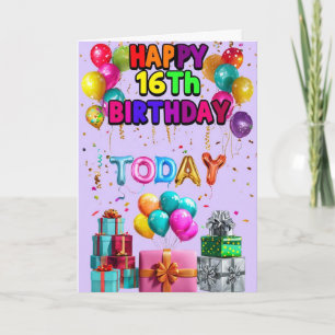 Happy 16th Birthday Card