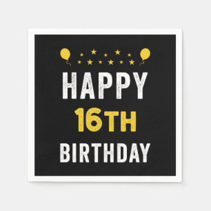 Happy 16th Birthday Denarian Celebration Party Napkin