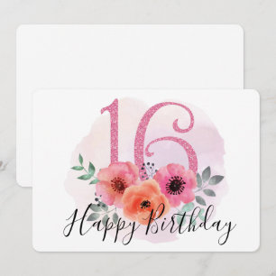 Happy 16th Birthday Holiday Card
