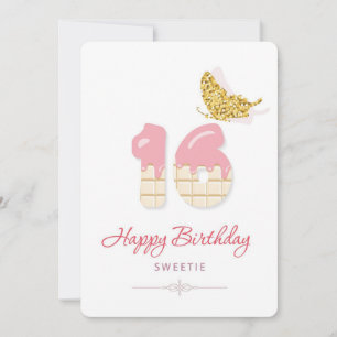 Happy 16th Birthday Holiday Card