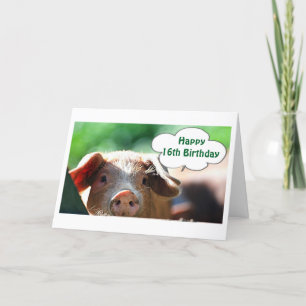 HAPPY **16th** BIRTHDAY LIVE IT UP-I WOULD! Card