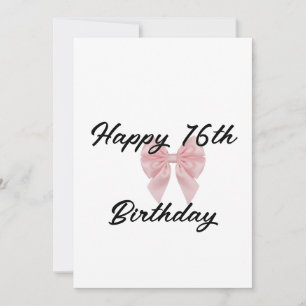 Happy 16th birthday pink bow name stylish calligra invitation