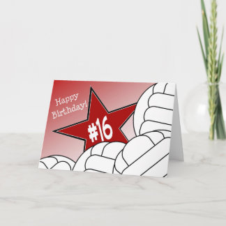 Happy 16th Birthday, Volleyball Star! Card