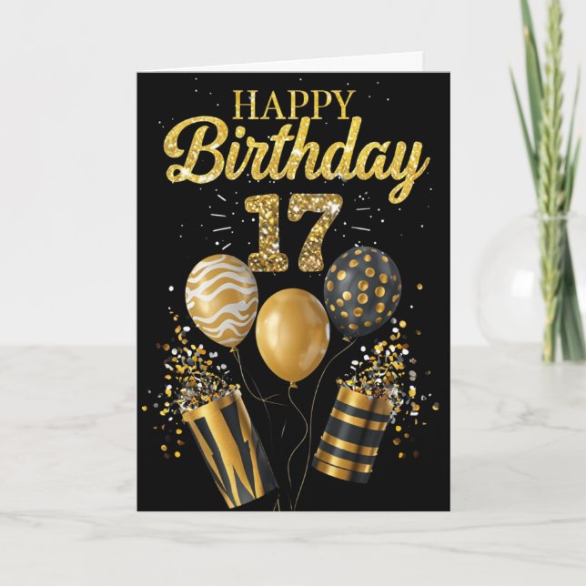 Happy 17th Birthday Card (Front)