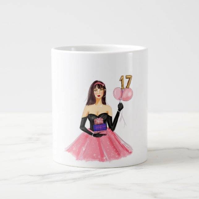 Happy 17th birthday  large coffee mug (Front)