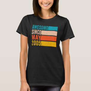 Happy 17th Birthday Party 17 Year Old Awesome Sinc T-Shirt