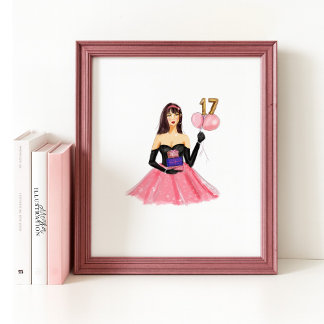 Happy 17th birthday  poster