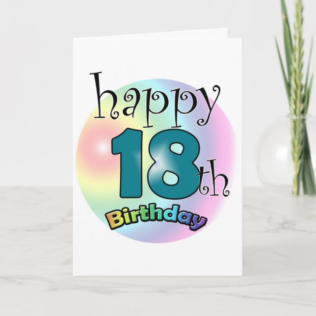 Happy 18th Birthday Card (Front)