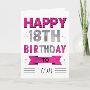 Happy 18th Birthday Card
