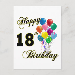 Happy 18th Birthday Gifts Postcard