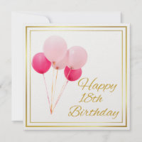 HAPPY 18TH BIRTHDAY -GOLD FRAME