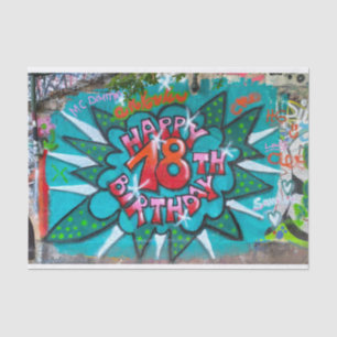 Happy 18th Birthday Graffiti Tissue Paper