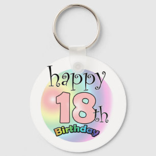 Happy 18th Birthday Key Ring
