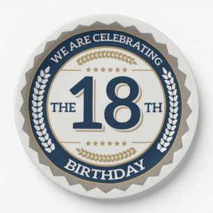 Happy 18th Birthday Paper Plate