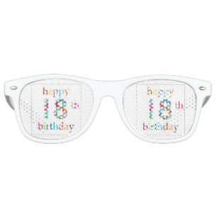 Happy 18th birthday retro sunglasses