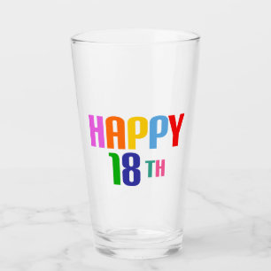 Happy 18th glass