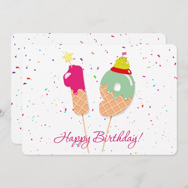 Happy 19th Birthday Holiday Card (Front/Back)