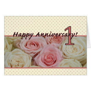 Happy 1st Anniversary roses