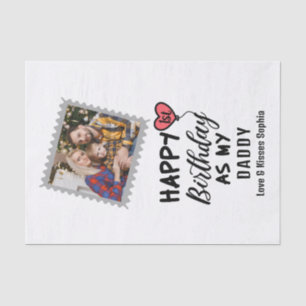 Happy 1st Birthday as my Daddy Custom Photo Tissue Paper