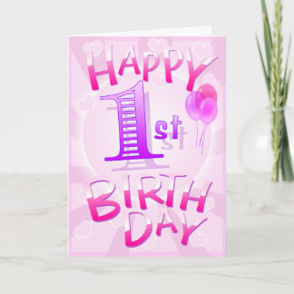 Happy 1st Birthday Card