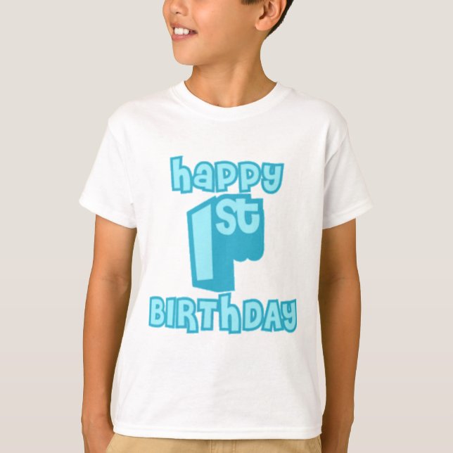 Happy 1st Birthday Celebration – Cute birthday  T-Shirt (Front)