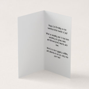 Happy 1st Birthday - Children's Card