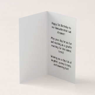 Happy 1st Birthday - Children's Card