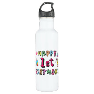 Happy 1st Birthday for 1 year old Kids B-day wish 710 Ml Water Bottle