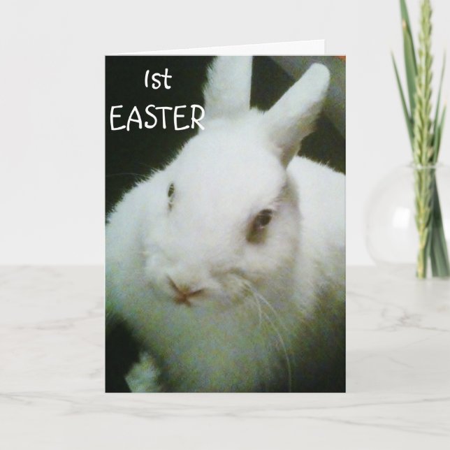 HAPPY "1st EASTER" BUNNY CARD (Front)
