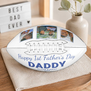 Happy 1st Father`s Day Dad Keepsake 3 Photo  Football